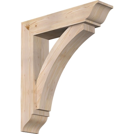 Ekena Millwork Thorton Traditional Smooth Bracket w/ Offset Brace, Douglas Fir, 7 1/2"W x 32"D x 36"H BKT0806X32X36THR01SDF